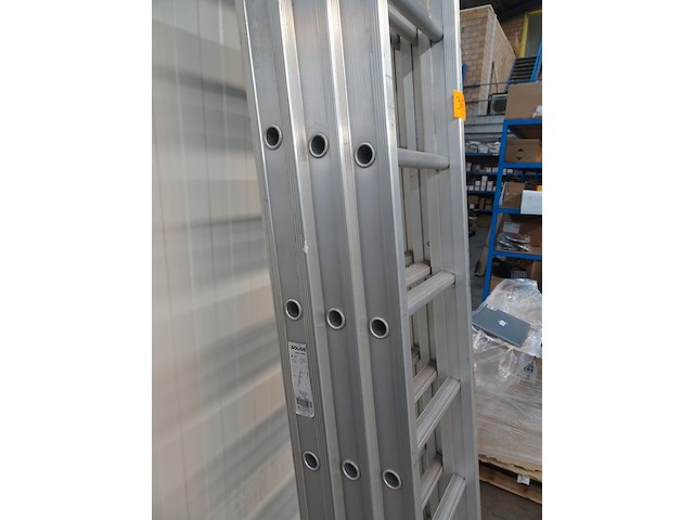 Driedelige alu ladder solide - afbeelding 3 van  4