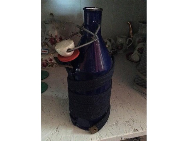 Drinkflessen email (marine ) - afbeelding 2 van  2