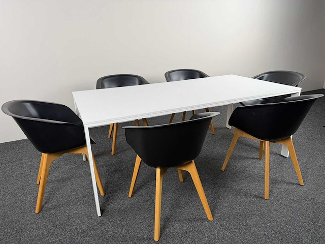 Drisag/sedus - tafel + 6 stoelen - vergaderset - afbeelding 1 van  6