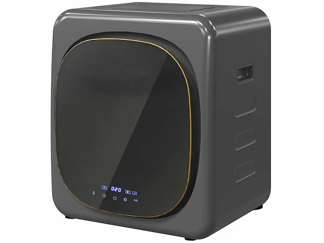 Droger met uv-desinfectie, compact, 4 kg capaciteit, roestvrij staal, grijs - afbeelding 2 van  5