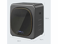 Droger met uv-desinfectie, compact, 4 kg capaciteit, roestvrij staal, grijs - afbeelding 3 van  5