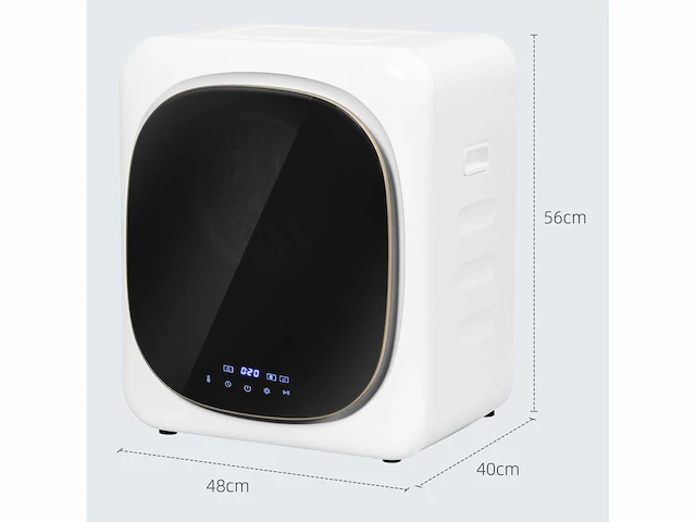 Droger met uv-desinfectie, compact ontwerp, 4 kg capaciteit, roestvrij staal, wit - afbeelding 3 van  6