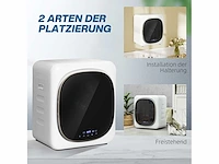 Droger met uv-desinfectie, compact ontwerp, 4 kg capaciteit, roestvrij staal, wit - afbeelding 4 van  6