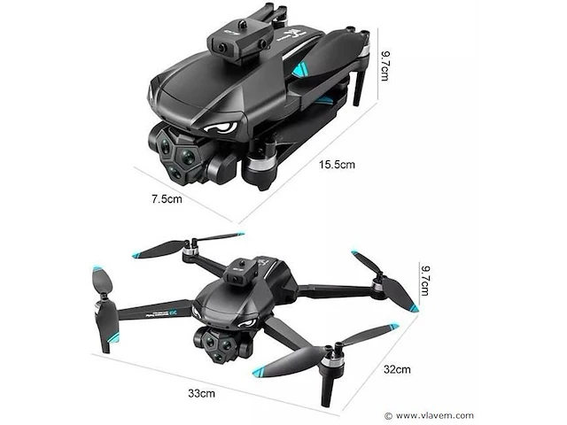 Drone met hd camera 4k - 6k optical zoom - big screen controller - afbeelding 4 van  6