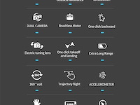 Drone s met 4k camera, dubbele camera, obstacle avoidance & 1 batterij - zwart - afbeelding 4 van  5