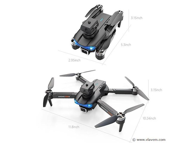 Drone s met 4k camera, dubbele camera, obstacle avoidance & 1 batterij - zwart - afbeelding 2 van  5