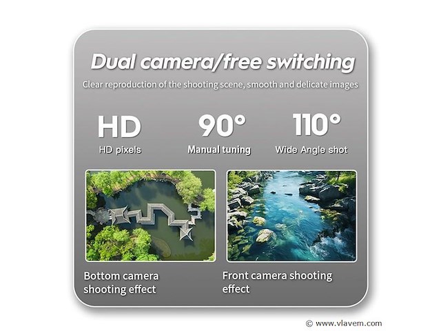 Drone s met 4k camera, dubbele camera, obstacle avoidance & 1 batterij - zwart - afbeelding 5 van  5