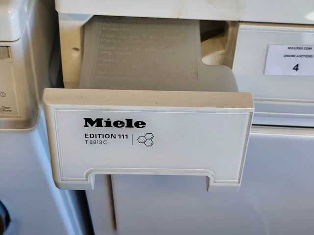 Droogkast miele t8813c (gebruikt), wasmachine miele w3375 (bedieningspaneel beschadigd, gebruikt), klein droogrek - afbeelding 4 van  13