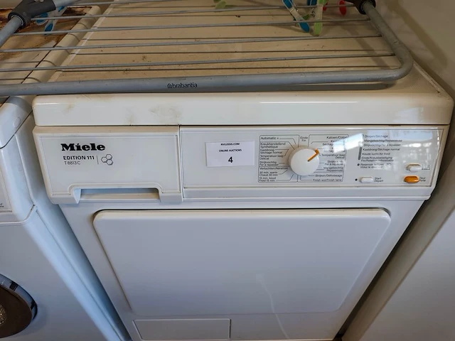 Droogkast miele t8813c (gebruikt), wasmachine miele w3375 (bedieningspaneel beschadigd, gebruikt), klein droogrek - afbeelding 12 van  13