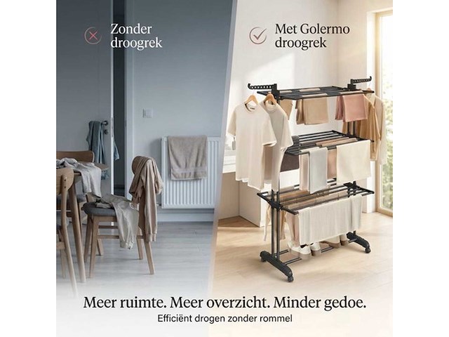 Droogrek staand - inklapbaar wasrek (3x) - afbeelding 4 van  8