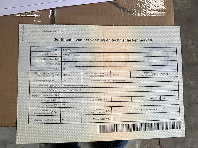 Drowa tr kp 35 kipper aanhangwagen - afbeelding 38 van  43