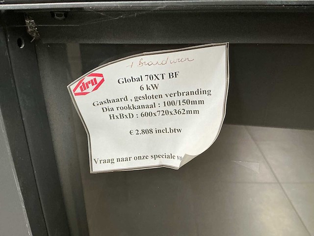 Dru global 70 xt bf gaskachel - afbeelding 5 van  7