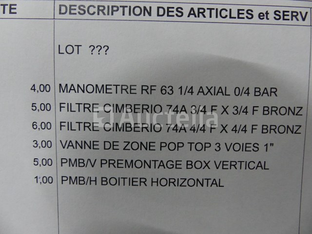 Drukmeter, cimberio-filters, kleppen, ... - afbeelding 10 van  10