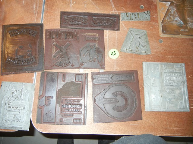 Drukplaten in bakeliet van koffie en peperkoek (10 stuks) - afbeelding 1 van  1