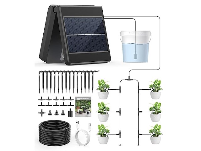 Druppelirrigatiesyteem op zonne-energie - afbeelding 1 van  6