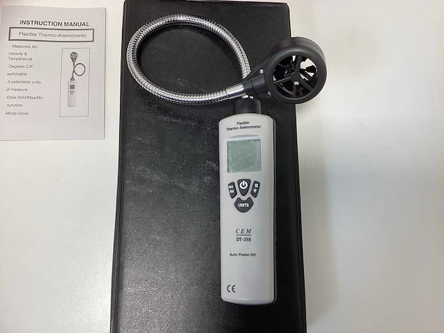 Dt-318 thermo-anemometer - digitaal display - k type sensoren - afbeelding 1 van  7