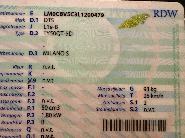 Dts - snorscooter - milano s - scooter - afbeelding 3 van  11