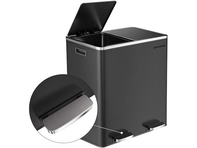 Dubbel compartiment afvalbak 2 x 30l - afbeelding 7 van  9