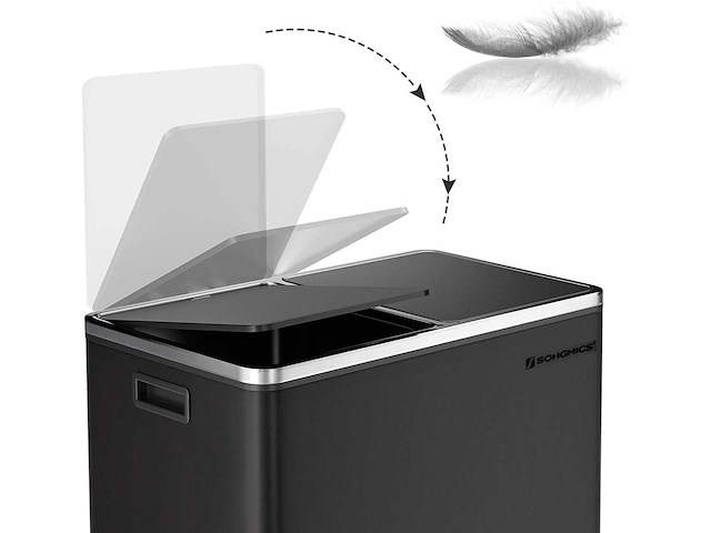 Dubbel compartiment afvalbak 2 x 30l - afbeelding 8 van  9