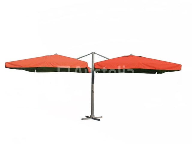 Dubbel hangende parasol oranje (2 * 300x400cm) - afbeelding 1 van  3