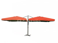 Dubbel hangende parasol oranje (2 * 300x400cm) - afbeelding 1 van  3