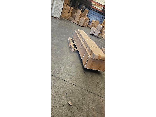 Dubbel hangende parasol zandkleurig (2 * 300x300cm) - afbeelding 2 van  3