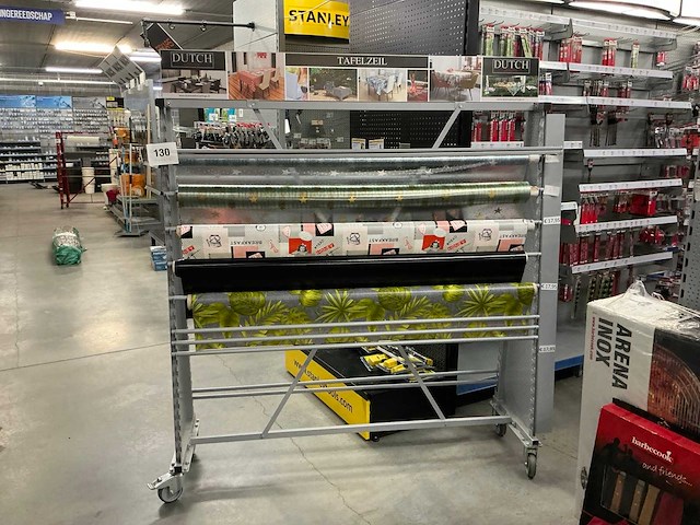 Dubbel metalen rek voor rollen - afbeelding 1 van  5