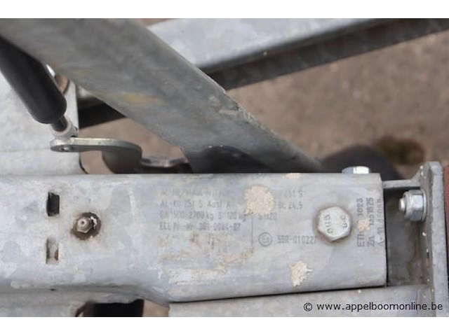 Dubbelassige aanhangwagen bw, chassisnummer yb8bw200020031879 - afbeelding 5 van  5