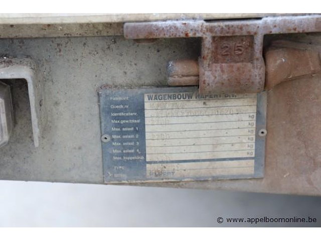 Dubbelassige aanhangwagen hapert, bj 2008, chassisnummer xlhal270000706230 - afbeelding 2 van  4