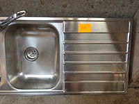 Dubbele afwasbak inox 1,21 x 0,50m - afbeelding 4 van  4