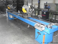 Dubbele aluminium afkortzaagmachine calvet univer 400ip, sr nr 06t181, bj 2006, werking niet gekend - afbeelding 1 van  6