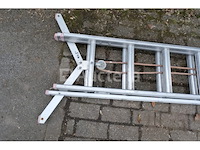 Dubbele aluminium ladder 2x21 - afbeelding 1 van  8