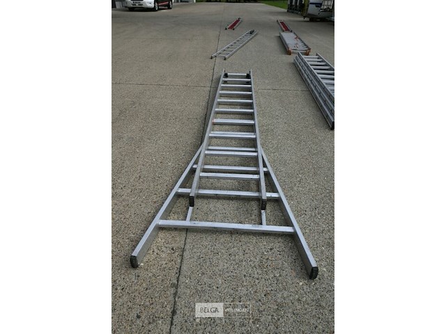 Dubbele aluminium ladder - afbeelding 2 van  5