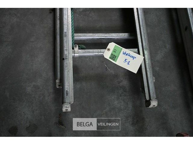 Dubbele aluminium ladder - afbeelding 2 van  3