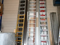 Dubbele aluminium ladder - afbeelding 1 van  4