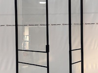 Dubbele assymetrische stalen binnendeur afgemastikeerd - afbeelding 1 van  5