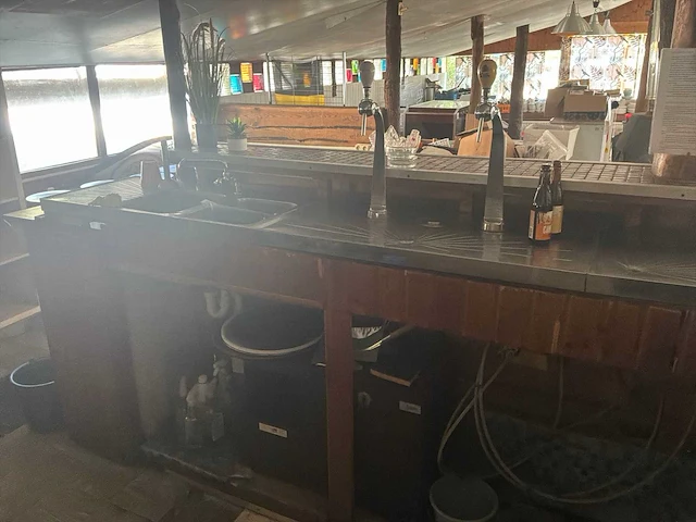 Dubbele bierpomp met spoelbak - afbeelding 1 van  6