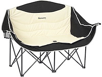 Dubbele campingstoel met bekerhouder en draagtas, 250 kg - afbeelding 1 van  3