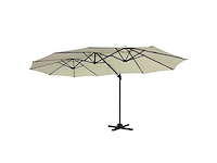 Dubbele cantilever parasol green lounge xxl - 460 x 270 cm - cream - afbeelding 5 van  10