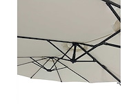 Dubbele cantilever parasol green lounge xxl - 460 x 270 cm - cream - afbeelding 6 van  10