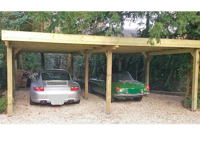Dubbele carport vrijstaand - afbeelding 2 van  3