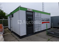 Dubbele container, sleepplatform voor de gevel, voetstukinstallatierobot, goederenlift, transformator, gereedschap