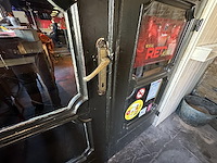 Dubbele eikenhouten deur met glazen inzetstukken - afbeelding 3 van  7