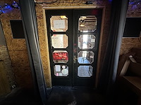 Dubbele eikenhouten deur met glazen inzetstukken - afbeelding 4 van  7