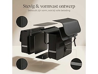 Dubbele fietstas - fietstassen voor bagagedrager - 28 liter - waterdicht - reflecterende details - zwart - afbeelding 11 van  11