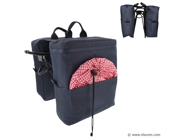 Dubbele fietstas/koeltas - afbeelding 1 van  3