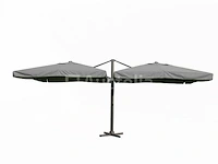 Dubbele hangende parasol donkergrijs (2 * 300x300cm)