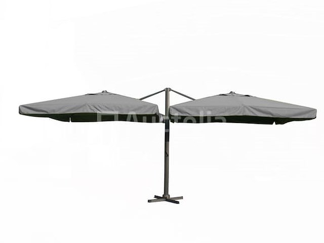 Dubbele hangende parasol donkergrijs (2 * 300x400cm) - afbeelding 3 van  3