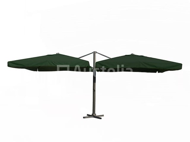 Dubbele hangende parasol donkergroen (2 * 300x400cm) - afbeelding 2 van  3
