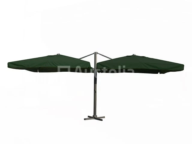 Dubbele hangende parasol donkergroen (2 * 300x400cm) - afbeelding 2 van  3